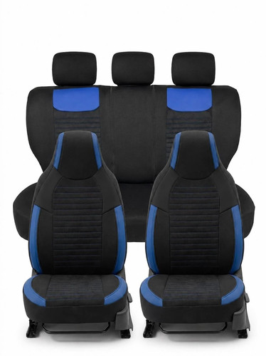 Seat covers black blue for - seat,