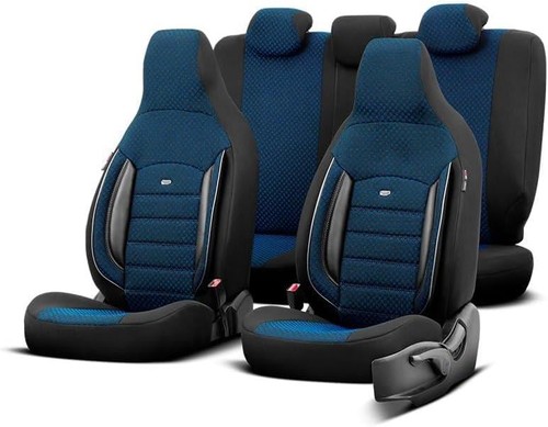 Seat covers blue and black - and,